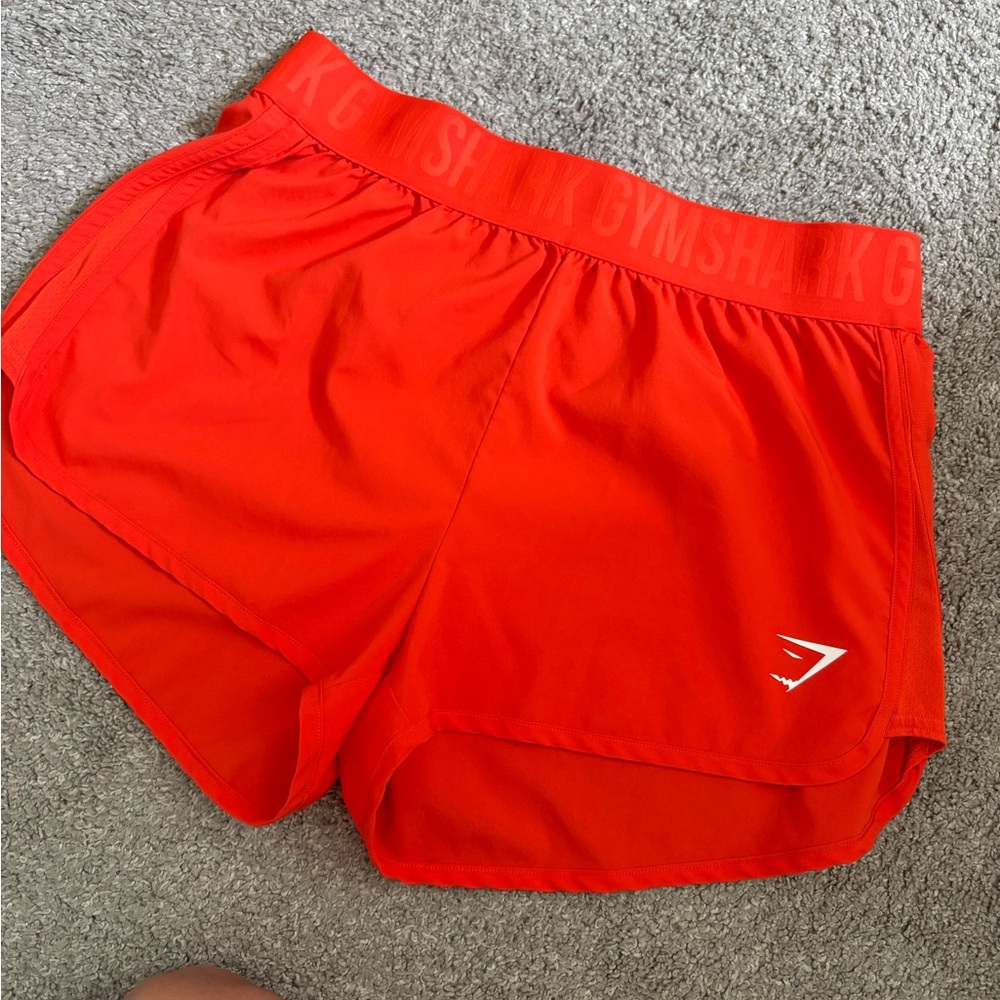 Gymshark Orange Athletic Shorts Lightweight Elastic Waist